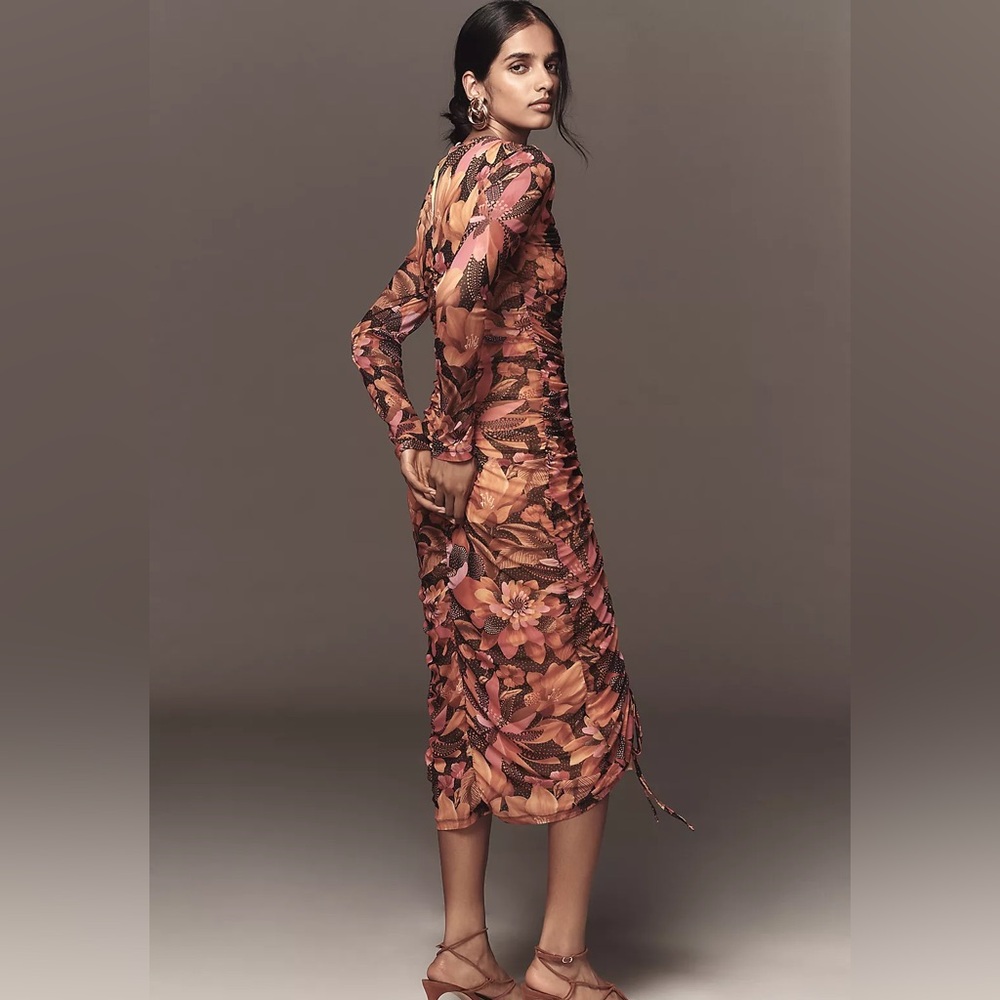 Farm Rio Ruched Midi Dress - Picture 3 of 3